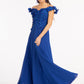 Elizabeth K - GL3018 - Embellished Bodice A-Line Chiffon Dress - Special Occasion/Curves
