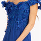 Elizabeth K - GL3018 - Embellished Bodice A-Line Chiffon Dress - Special Occasion/Curves