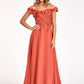 Elizabeth K - GL3018 - Embellished Bodice A-Line Chiffon Dress - Special Occasion/Curves