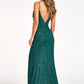 Elizabeth K - GL3055 - Sequin V-Neck Mermaid Side Slit  Dress - Special Occasion/Curves