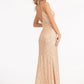Elizabeth K - GL3055 - Sequin V-Neck Mermaid Side Slit  Dress - Special Occasion/Curves