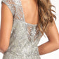 Elizabeth K - GL3068 - Embroidered A-line Cap Sleeve Scoop-Neck Gown- Special Occasion/Curves