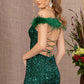 Green_3 Sheer Bodice Glitter Trumpet Dress GL3130 - Women Formal Dress - Special Occasion-Curves