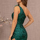 Hunter Green_4 Sheer Bodice Sequin Mermaid Women Formal Dress - GL3129 - Special Occasion-Curves