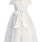 Cording Embellished Lace Sleeve Long Flower Girl Dress by AS554 Kids Dream - Girl Formal Dresses