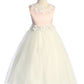 Luxurious Princess Floral Trim Girl Party Dress by AS458-A Kids Dream - Girl Formal Dresses