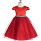 Sleeve Satin Girl Party Dress with Tulle by AS452 Kids Dream - Girl Formal Dresses