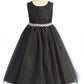 Long Lace Illusion with Rhinestone Trim Girl Party Dress by AS524-A Kids Dream - Girl Formal Dresses