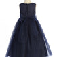 Long Lace Illusion with Thick Pearl Trim Girl Party Dress by AS524C Kids Dream - Girl Formal Dresses