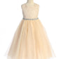 Long Lace Illusion with Rhinestone Trim Girl Party Dress by AS524-A Kids Dream - Girl Formal Dresses