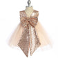 Baby Girl Rose Gold Sequin V Party Dress- AS498B Kids Dream