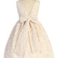 Lace V Back Bow with Mesh Pearl Trim Girl Party Dress by AS526-B Kids Dream - Girl Formal Dresses