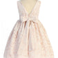 Lace V Back Bow with Rhinestone Trim Girl Party Dress by AS526-A Kids Dream - Girl Formal Dresses