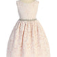 Lace V Back Bow with Rhinestone Trim Girl Party Dress by AS526-A Kids Dream - Girl Formal Dresses