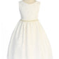 Lace V Back Bow with Mesh Pearl Trim Girl Party Dress by AS526-B Kids Dream - Girl Formal Dresses
