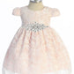 Baby Girl Lace V Back Bow with Diamond Shape Flower Dress - AS532-D Kids Dream