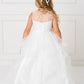 Ivory_1 Girl Dress with Sleeveless Illusion Neckline Pageant Dress - AS7018