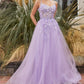 Lavender Floral Applique A-Line Gown A1142 Penelope Gown - Special Occasion