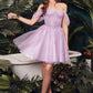 Off The Shoulder A-Line Short Dress by Ladivine CD0211
