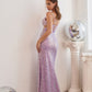 Lavender Sequin Fitted Sweetheart Neckline Slit Gown CD259 - Women Evening Formal Gown - Special Occasion
