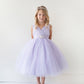 Lilac Girl Dress with Glitter V-Neck Tulle Dress - AS5698