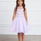 Lilac Girl Dress with Short Choker Style - AS7037