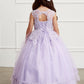 Lilac_1 Girl Dress with Metallic Corded Lace Bodice - AS7028