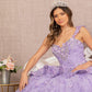 Lilac_3 Jewel 3-D Butterfly Applique Sweetheart Quinceanera Dress - GL3112