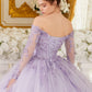 Lilac_3 Off The Shoulder Long Sleeve Quinceanera Ball Gown 15706