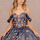 Navy_3 GL3106 - Off-Shoulder Sweetheart Neckline Quinceanera Dress