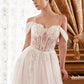 Off-White_2 Layered Tulle A-Line Bridal Gown with Corset Bodice WN307