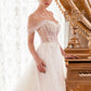 Off-White_3 Layered Tulle A-Line Bridal Gown with Corset Bodice WN307