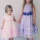 Pink_Lavender Baby Mesh Flowers Taffeta Party Dress-AS333