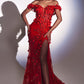 Red Off The Shoulder Mermaid Gown CC2164 - Women Evening Formal Gown - Special Occasion