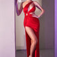 Red Sexy Fitted Cut Out Slit Gown CD887 - Women Evening Formal Gown - Special Occasion