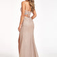 Rose Gold_1 Embroidered Glitter Mermaid Slit Women Formal Dress - GL3030 - Special Occasion-Curves