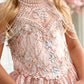 Rose Gold_1 Girl Dress with Choker Halter Neckline - AS7032