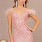 Rose Gold_2 Sheer Bodice Glitter Trumpet Dress GL3130 - Women Formal Dress - Special Occasion-Curves