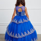 Royal Blue_1 Girl Dress with Ruffle Lace Pageant Dress - AS7030
