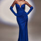 Royal Strapless Stretch with Gloves Slit Gown CD889 - Women Evening Formal Gown - Special Occasion