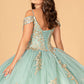 Sage_3 Elizabeth K - GL3100 - Embroidered Cut-Away Shoulder Quinceanera Dress