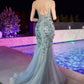 Sea-mist_1 Embellished Fitted Mermaid Gown CB121 - Women Evening Formal Gown - Special Occasion
