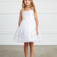 Silver Girl Dress with Sweetheart Neckline Sequins Dress - AS5825