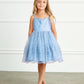 Sky Blue Girl Dress with Sweetheart Neckline Sequins Dress - AS5825