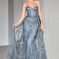 Smoky-blue Sweetheart Mermaid Corset Slit Gown CB095 - Women Evening Formal Gown - Special Occasion