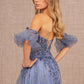 Smoky Blue_4 Strapless Sweetheart A-Line Women Formal Dress - GL3126 - Special Occasion-Curves