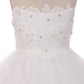 White_1 Girl Dress - Lace Applique Illusion Bateau Dress - AS7007 Kids Dream