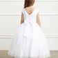 White_1 Girl Dress with Lace Bodice and Lace Hem Dress - AS5819