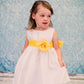 Yellow Baby Poly Silk Organza Ivory Party Dress-AS219
