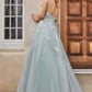 Floral Embroidered Glitter Ballgown by Andrea & Leo Couture A0892 - Sophia Gown  - Special Occasion